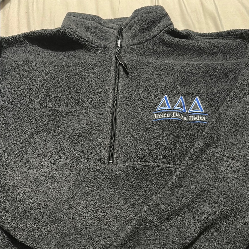 Columbia Gray Zip Up Sweater with Fleece Comfort